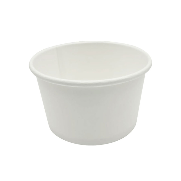 Eisbecher Hartpapierbecher 8 oz 200 ml weiß (50 Stk.)